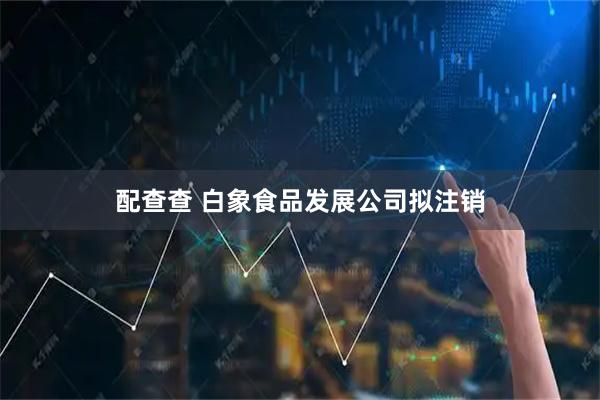 配查查 白象食品发展公司拟注销